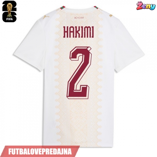 Lacne Ženy Futbalové dres Maroko Achraf Hakimi #2 MS 2026 Krátky Rukáv - Preč